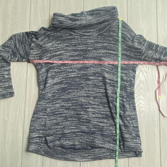 Aerie Women's Blue & White Cowl Knit Sweater Size Large - Picture 4 of 8